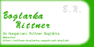 boglarka mittner business card